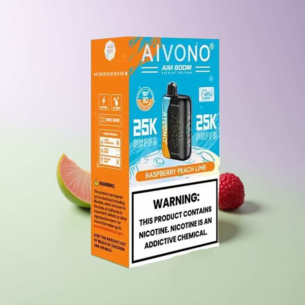 Aivono Aim Boom 25000 Pūsų Avietė Persikas Citrina
