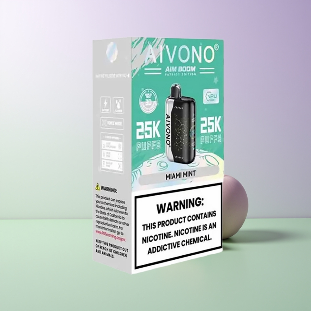 Aivono Aim Boom 25000 Pūsų Miami Mėta Vienkartinės Elektroninės Cigaretės
