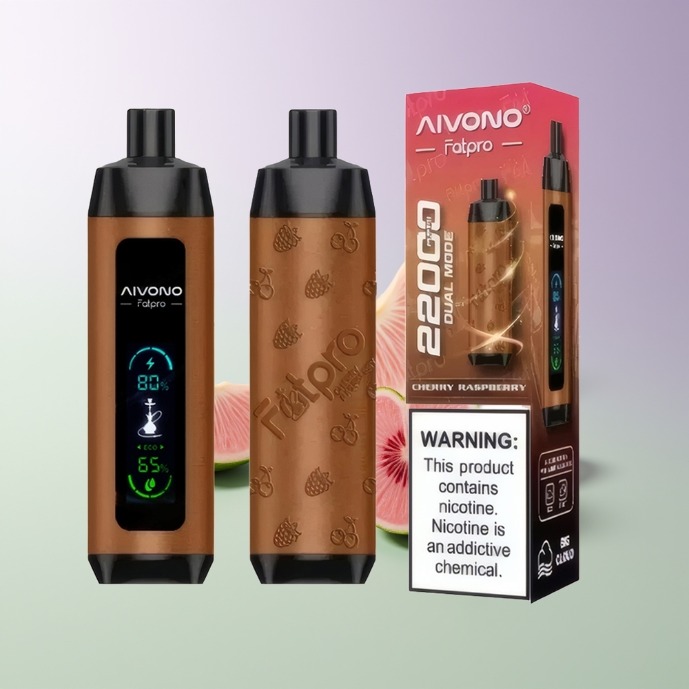 Aivono Aim Fatpro 22000 Pufų Vienkartinės Elektroninės Cigaretės Vyšnia Avietė
