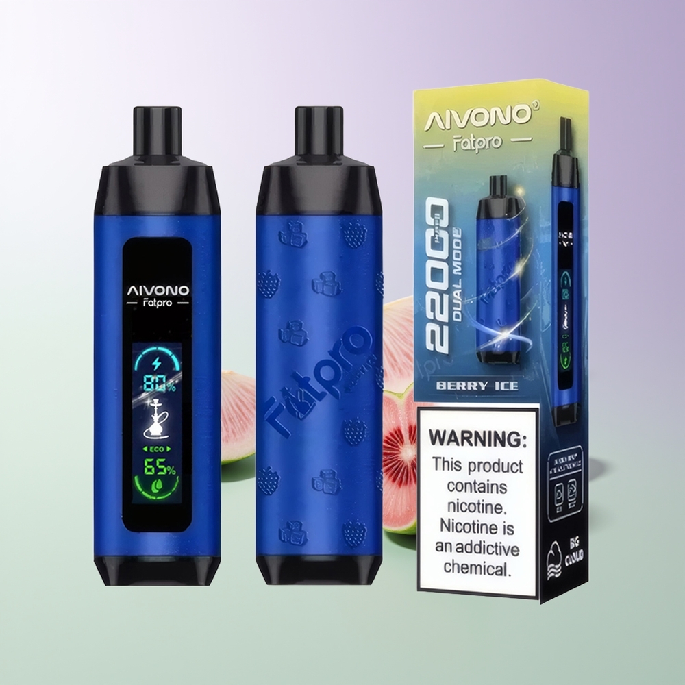 Aivono Aim Fatpro 22000 Pūkų \Uogų Ledas\ Vienkartinės Elektroninės Cigaretės