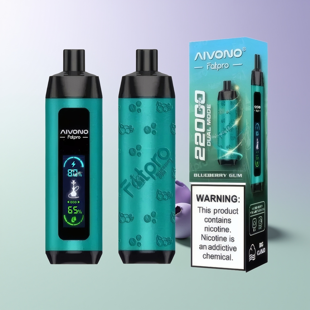Aivono Aim Fatpro 22000 Pūkų Vienkartinės Elektroninės Cigaretės Mėlynė Ginklas 5 Nikotino