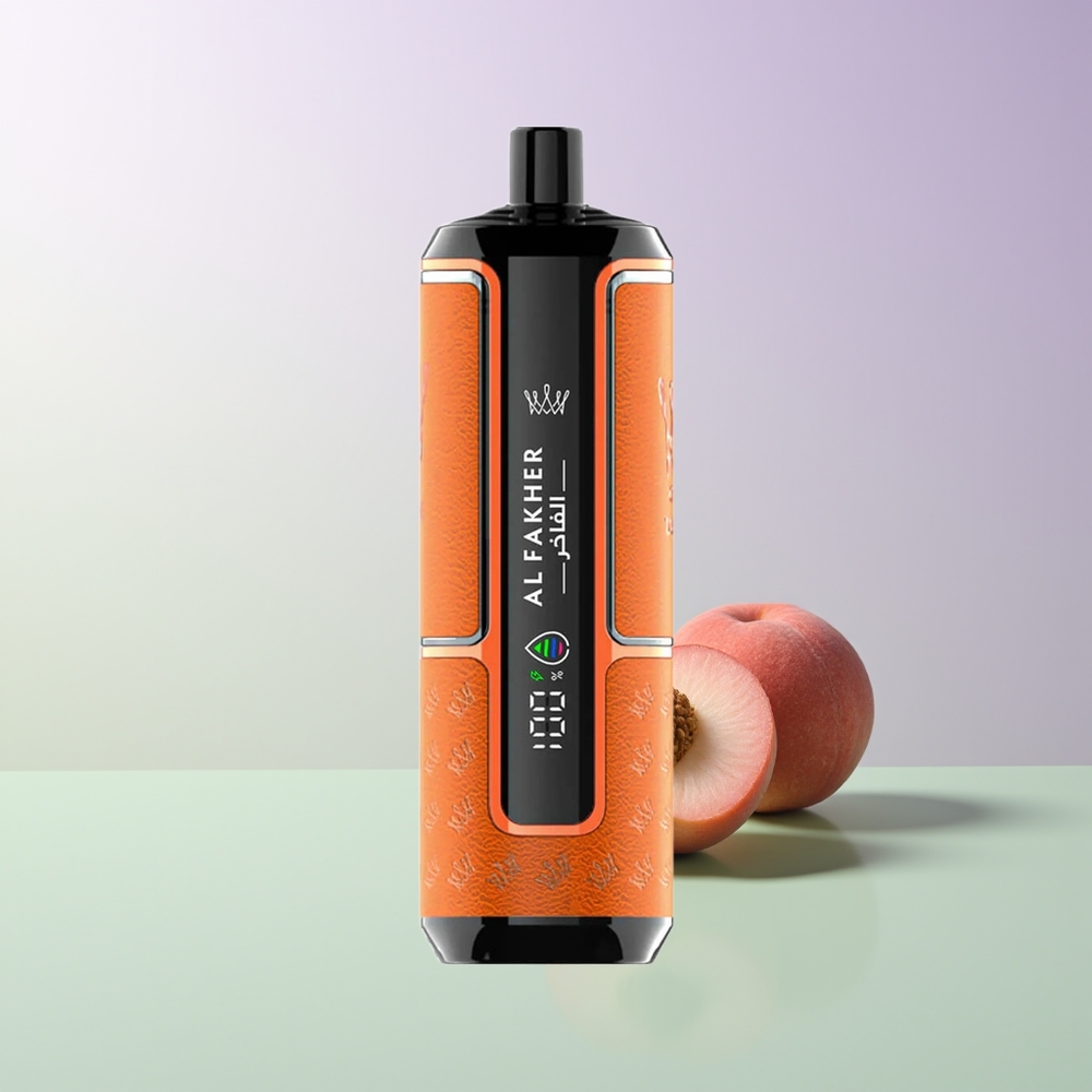Al Fakher Crown Bar 15K Hypermax Nešiojamasis Vapas Persikas Ledas