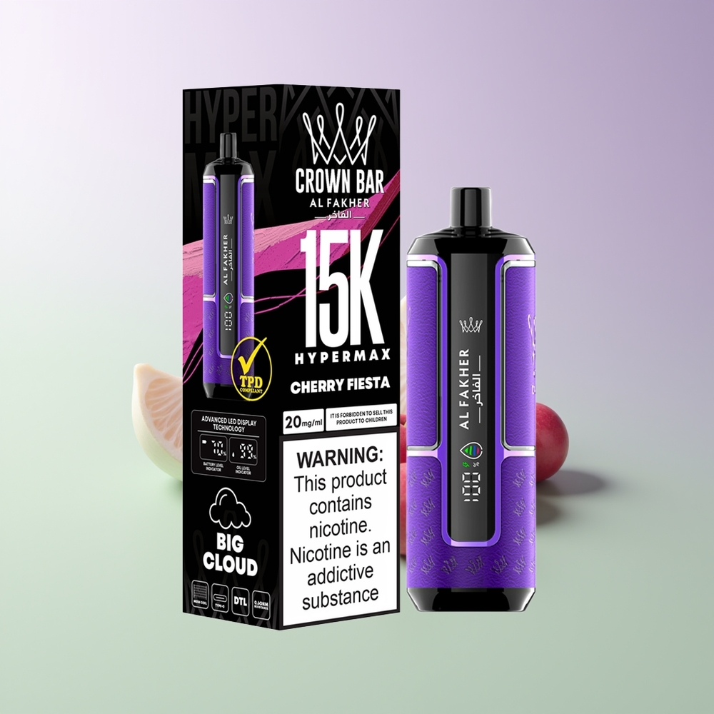 Al Fakher Crown Bar 15K Hypermax Pūpų Fiesta