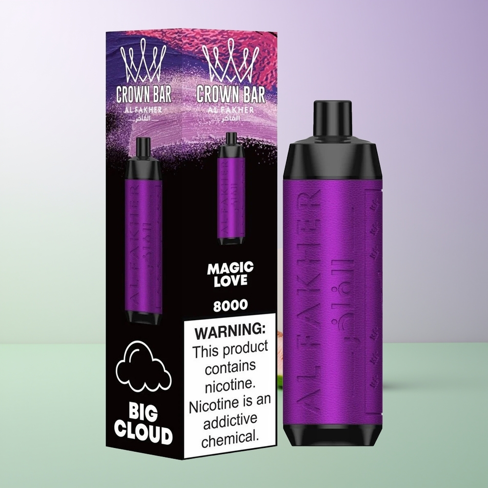 Al Fakher Crown Bar 8000 Crystal Vienkartinis Vaporizatorius Magiška Meilė 600mAh