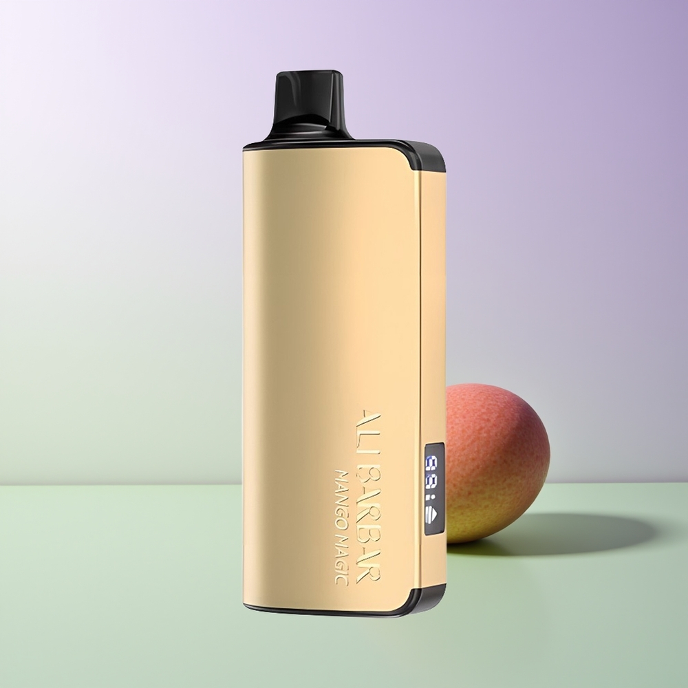 Alibarbar Ingot 9000 Pufų Vienkartinis Garintuvas Mango Magija su LED Ekranu