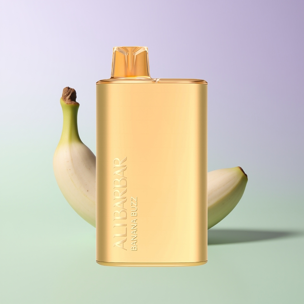 Alibarbar Rich 8000 Pūkų Vienkartinės Elektroninės Cigaretės Bananinė Buzz