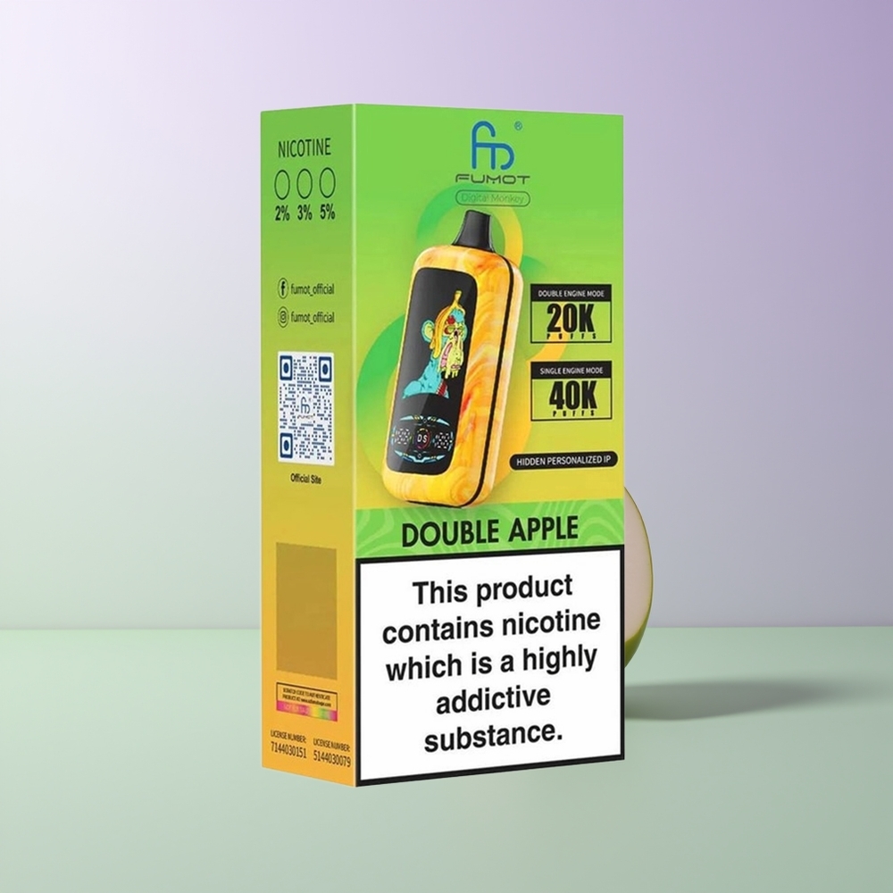 Fumot Digital Monkey 20000/40000 Pūsų Dvigubų Obeļų Vienkartinės Elektroninės Cigaretės