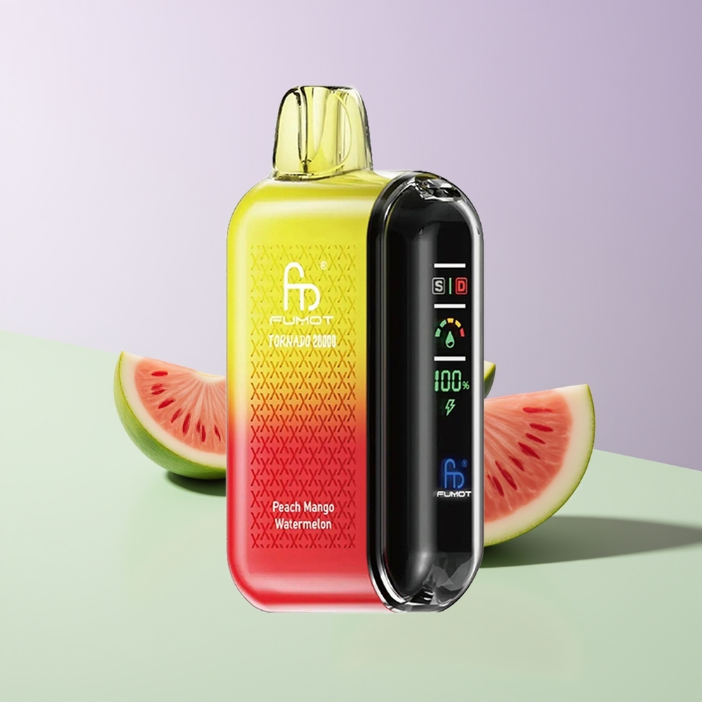 Fumot Tornado 20000 Pūkų Dviguba Tinklelinė Persikas Mango Vandyns