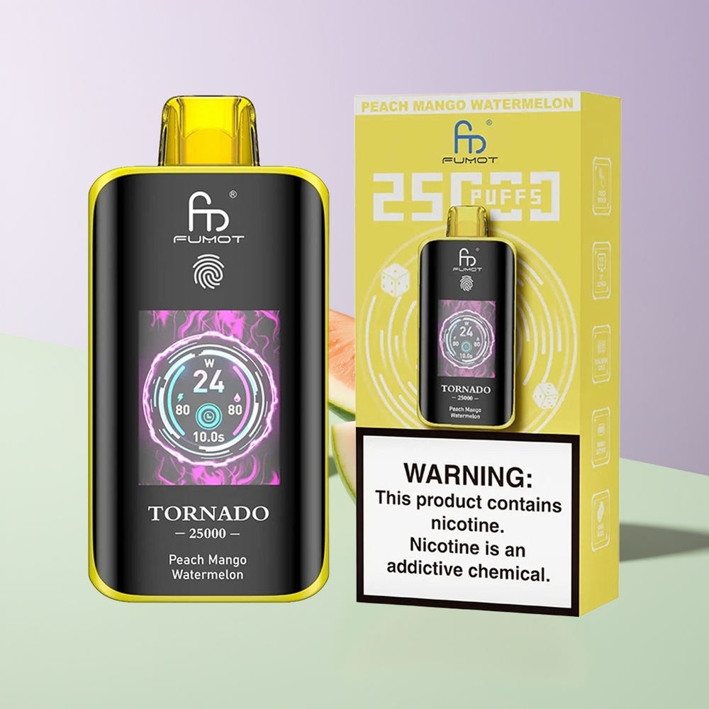 Fumot Tornado 25000 Puffs 700mAh Persikų Mango Arbūzas