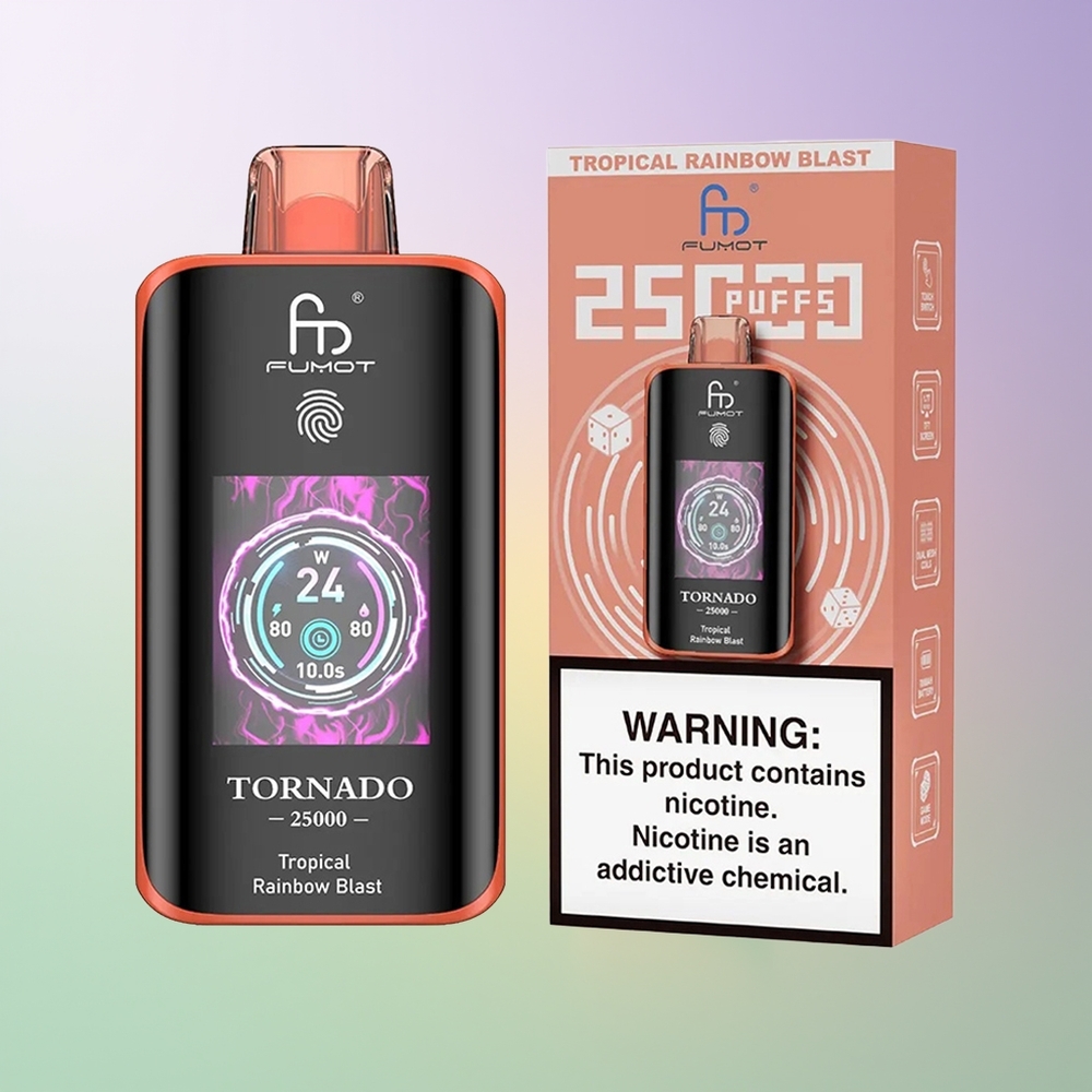 Fumot Tornado 25000 Puffs 700mAh Tropinė Vaivorykštės Sprogimas