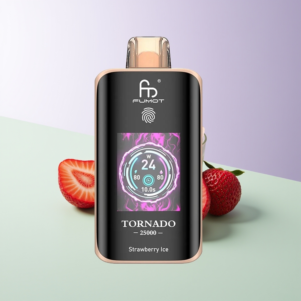 Fumot Tornado 25000 Puffų Type-C Braškės Ledas