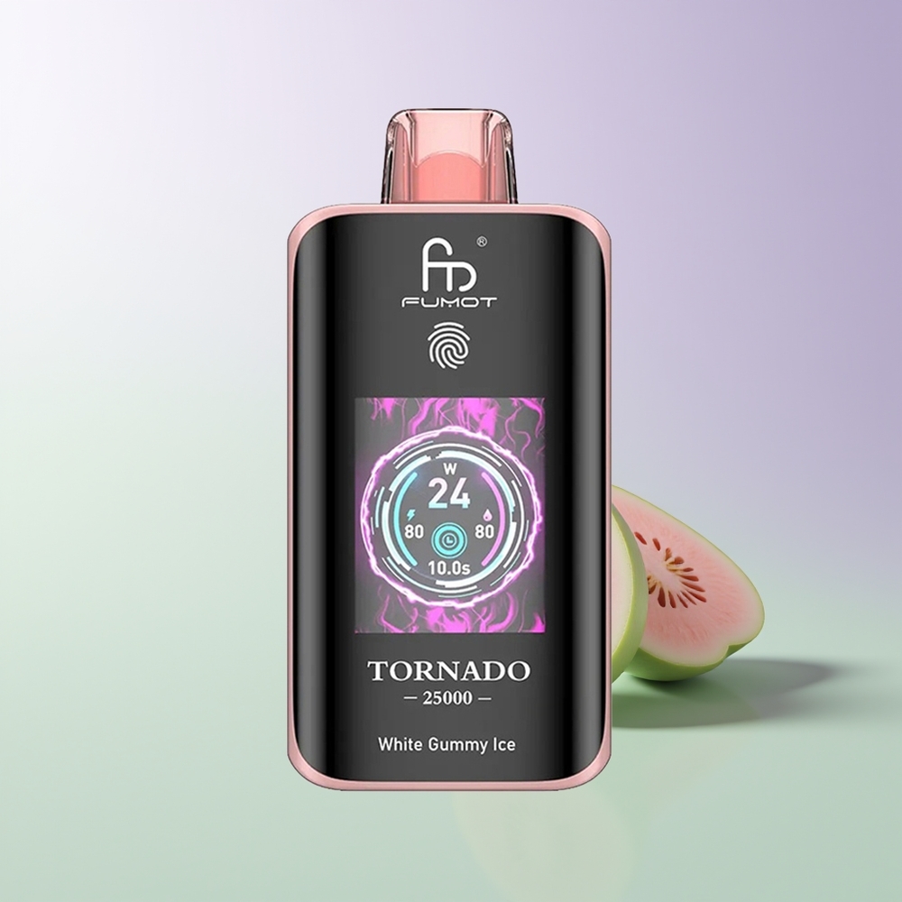 Fumot Tornado 25000 Pustų 700mAh Baltasis Guminis Ledas