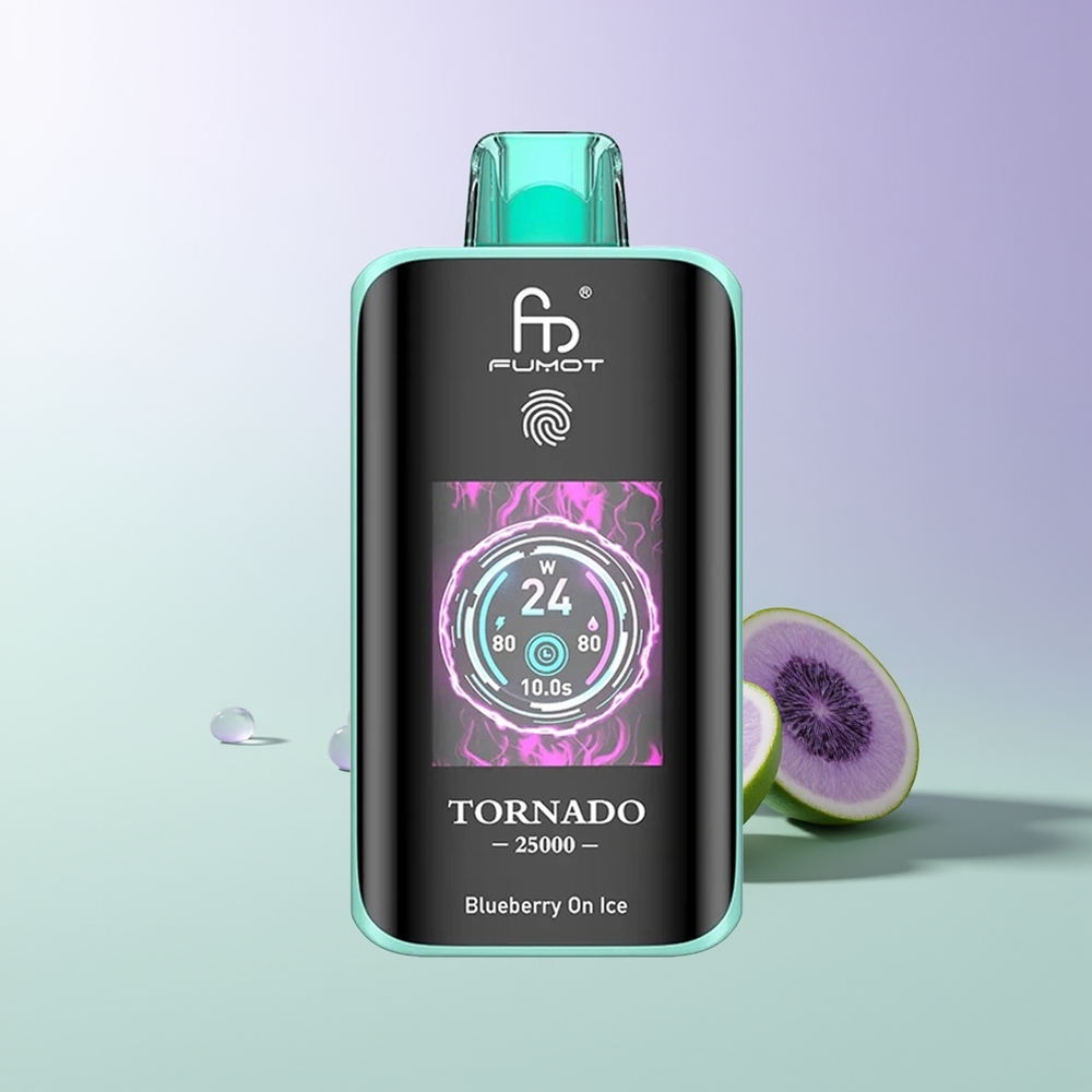 Fumot Tornado 25000 Pūkštelių 20ml Mėlynių Uogų su Ledu