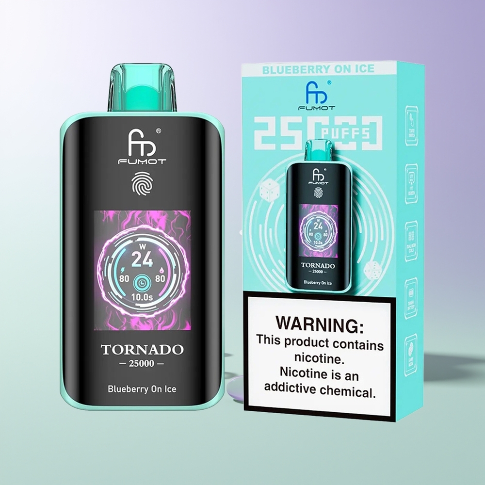 Fumot Tornado 25000 Pūkštelių 20ml Mėlynių Uogų su Ledu