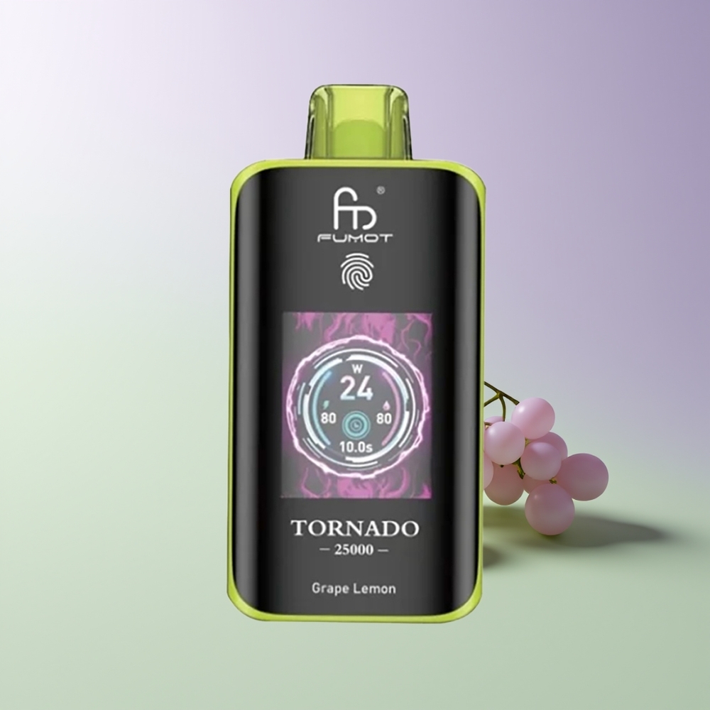 Fumot Tornado 25000 Pūkštukų 20ml Vynuogės Citrina