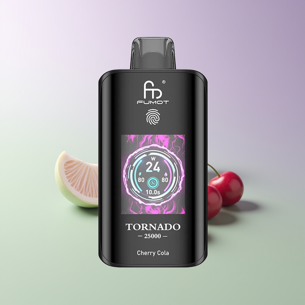 Fumot Tornado 25000 Pūkų 700mAh Įkrovama Vyšnių Kolos