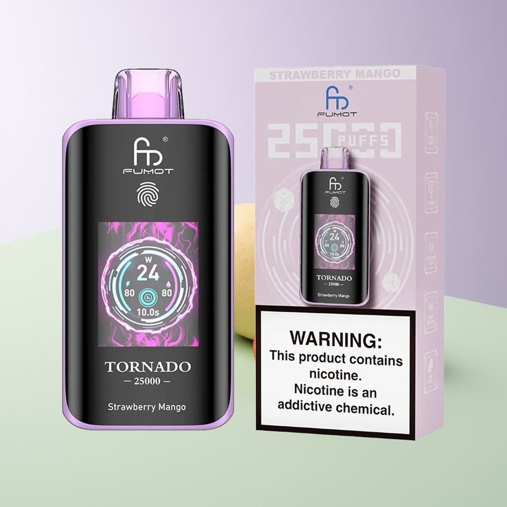 Fumot Tornado 25000 Pūkų Ekranas Braškinė Manga