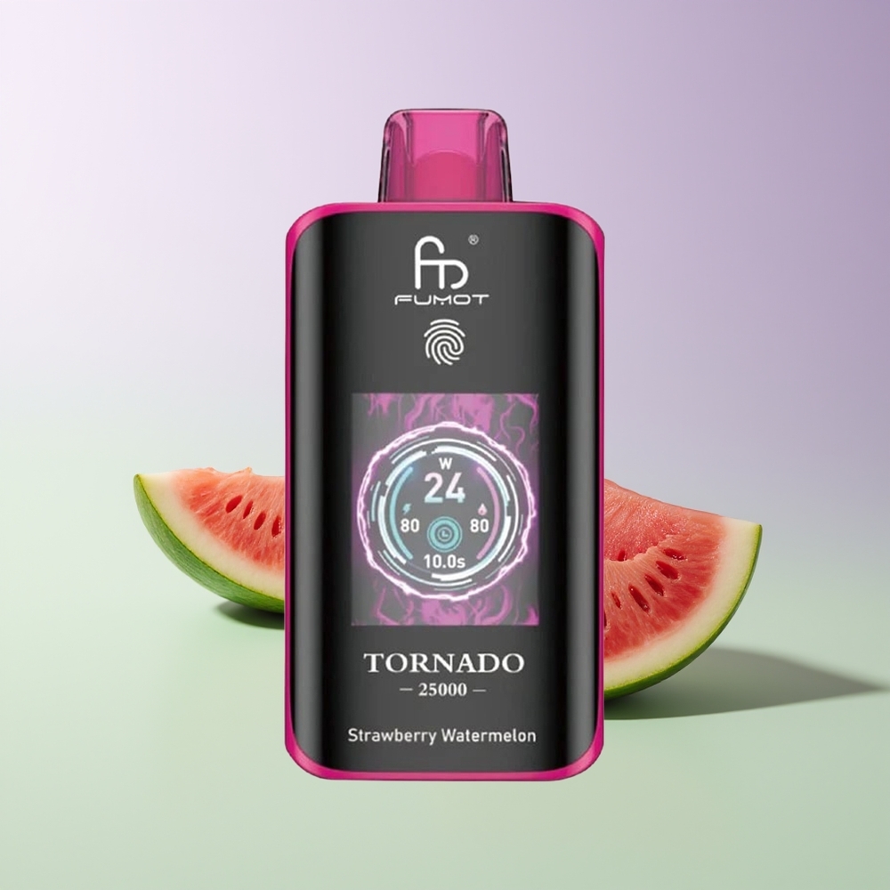 Fumot Tornado 25000 Pūsų 20ml Braškė Arbūzas