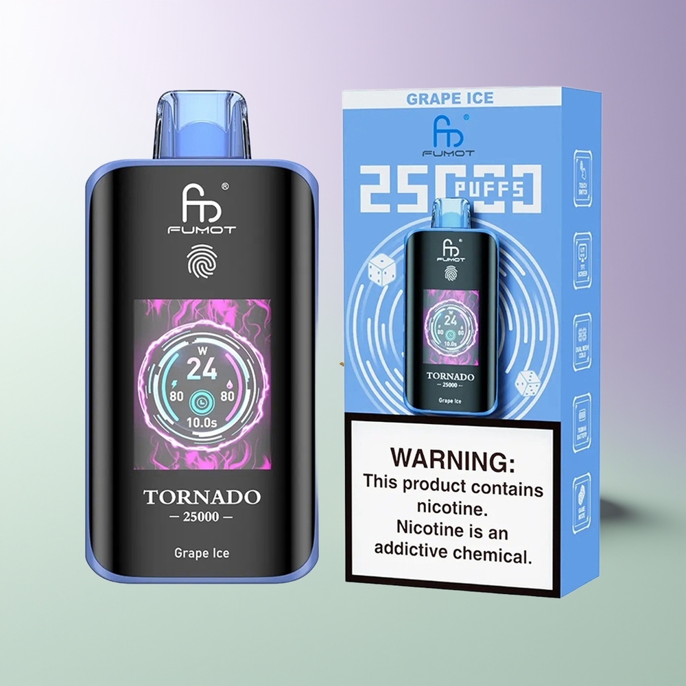 Fumot Tornado 25000 Pūsų Įkraunamas Vynuogės Ledas