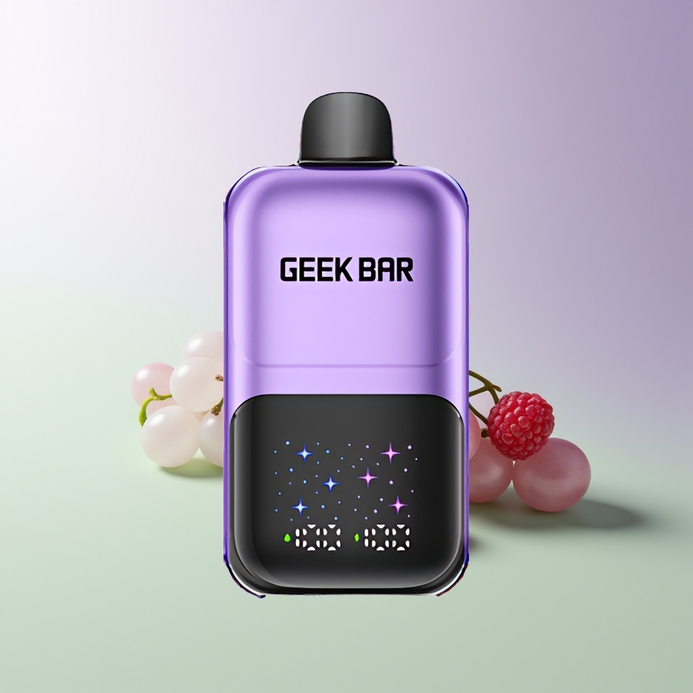 GEEK BAR 2GO 50000 Puffų Dviejų Serijų Vienkartinis Vapas Vynuogės  Avietės