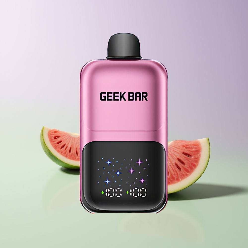 GEEK BAR 2GO 50000 Pūkų Persikas  Arbūzas Interaktyvus Ekranas