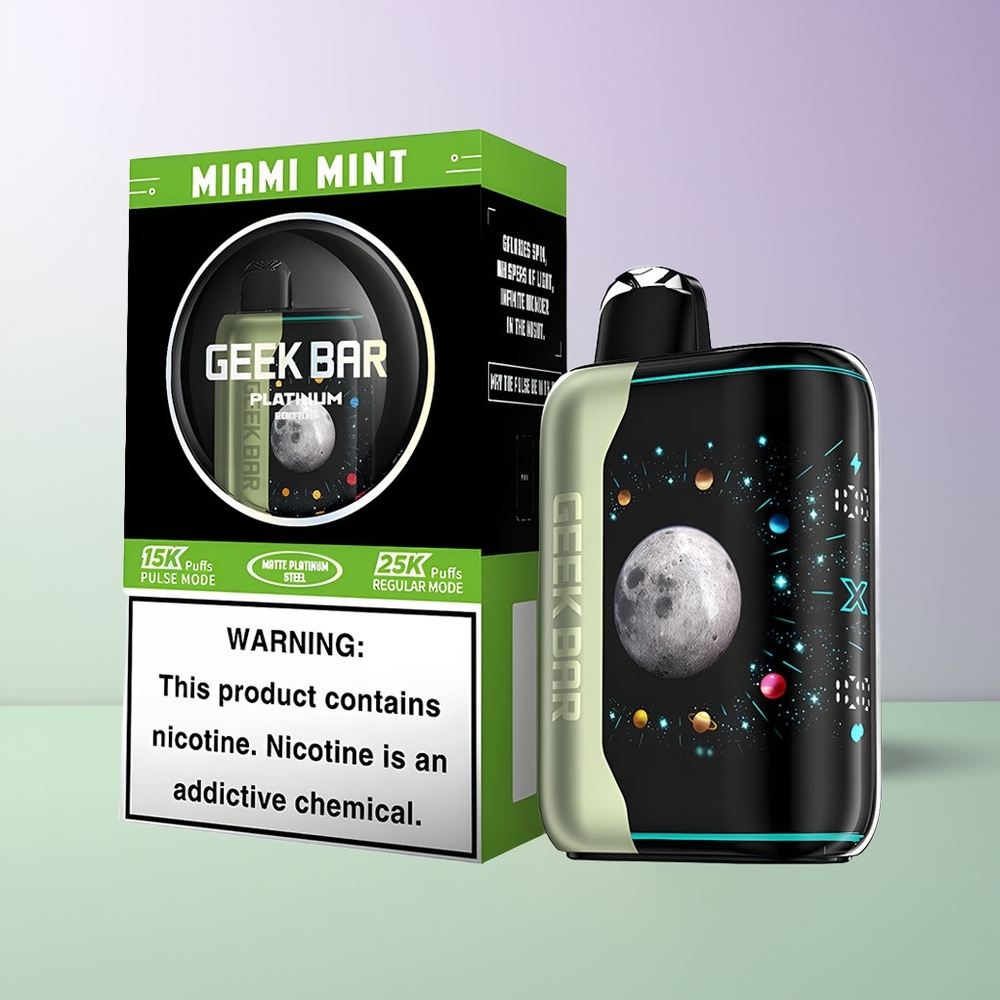 GEEK BAR Platinum Edition 25000 Pūkų Miami Mėta