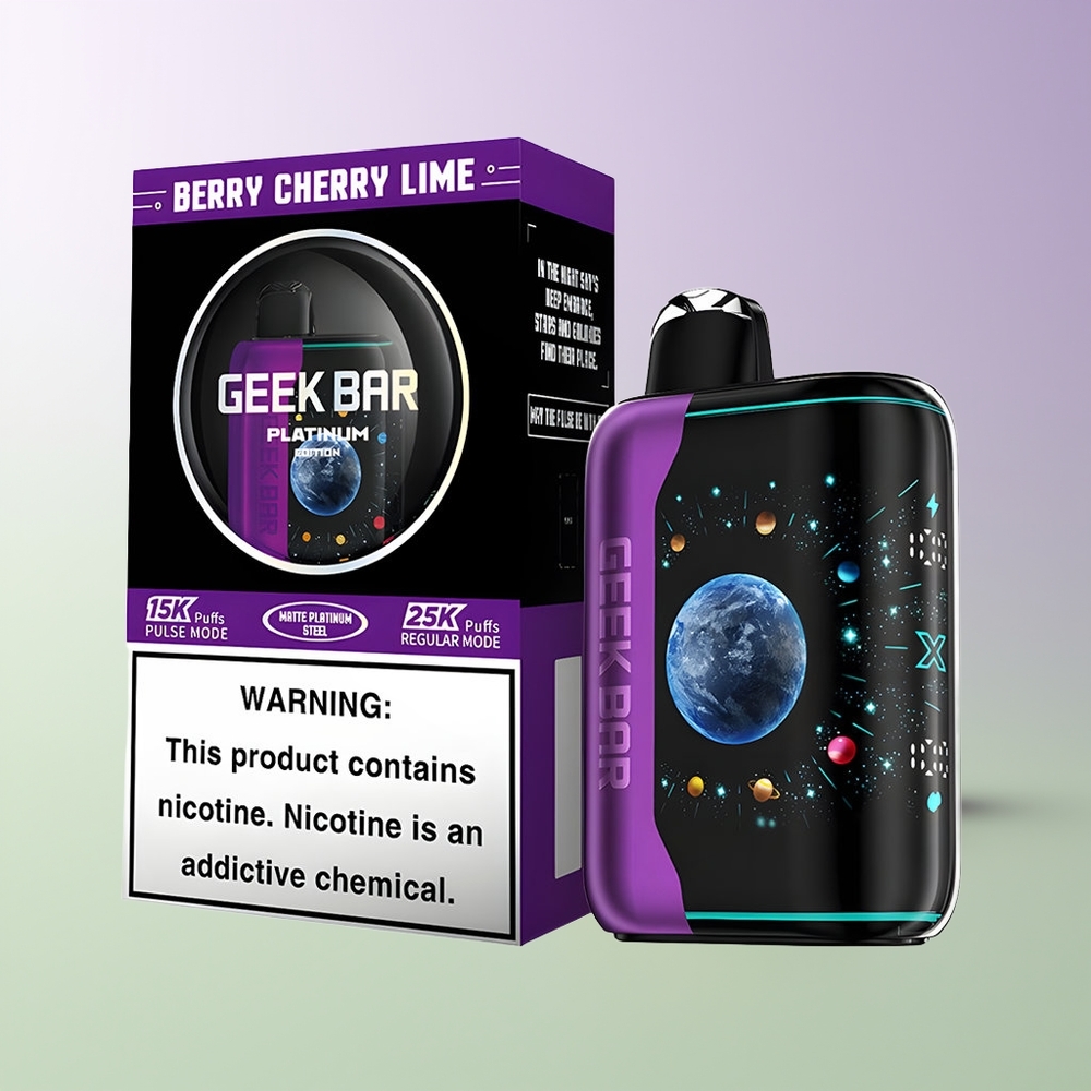 GEEK BAR Platinum Edition 25000 Pūkų Uogų Vyšnių Citrina