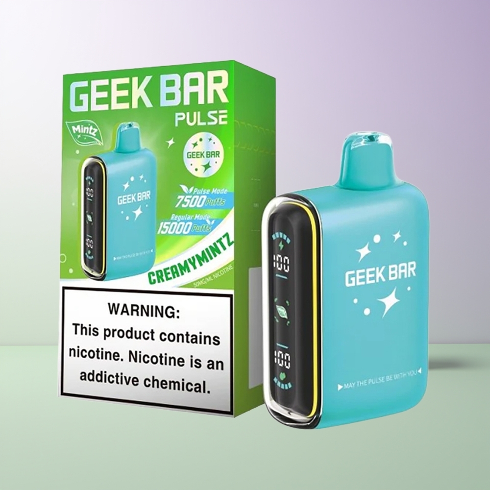 GEEK BAR Pulse 15000 Pūkų Vienkartinės Elektroninės Cigaretės Mėtos Leidimas