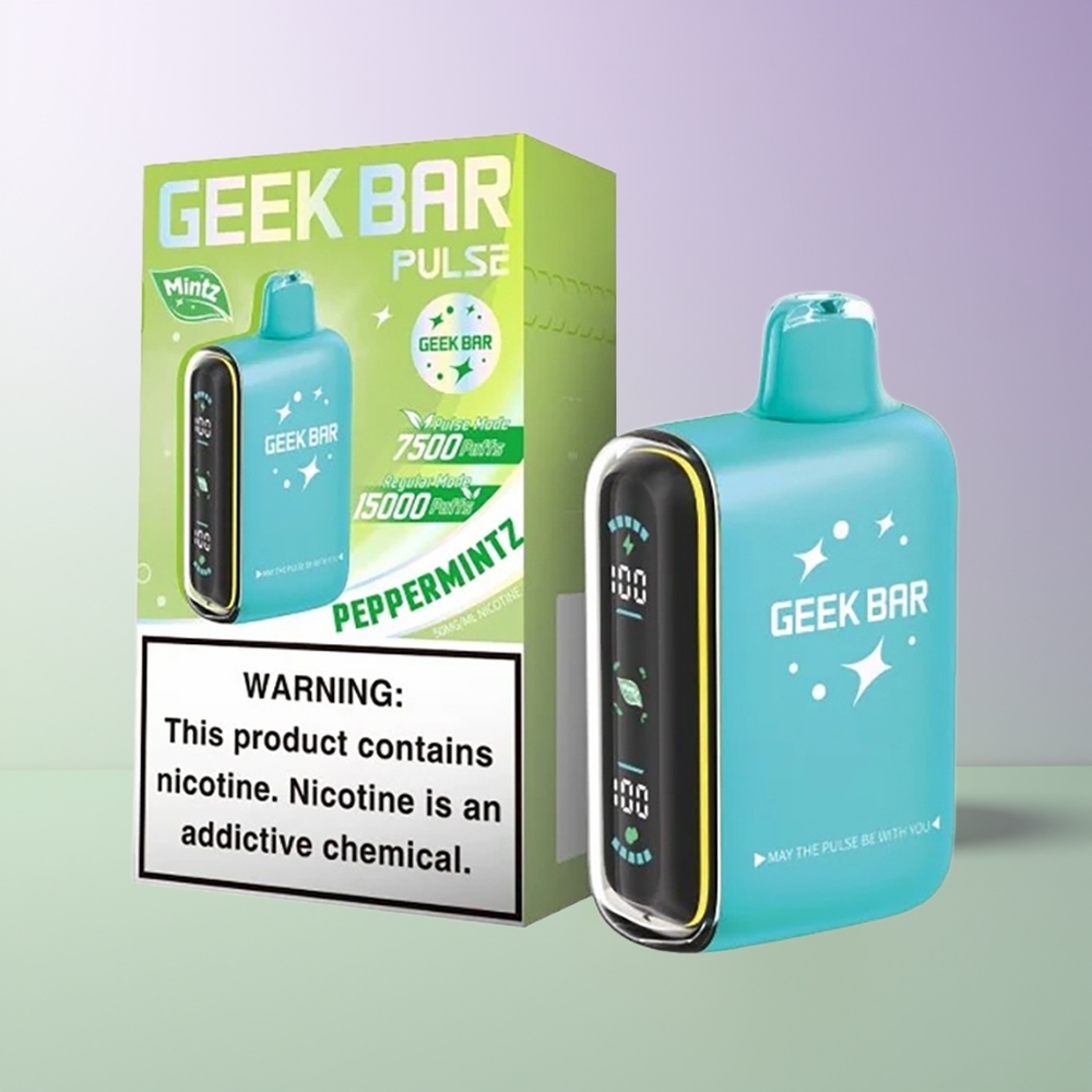 GEEK BAR Pulse 15000 Pūkų Vienkartinės Elektroninės Cigaretės Mėtos Leidimas