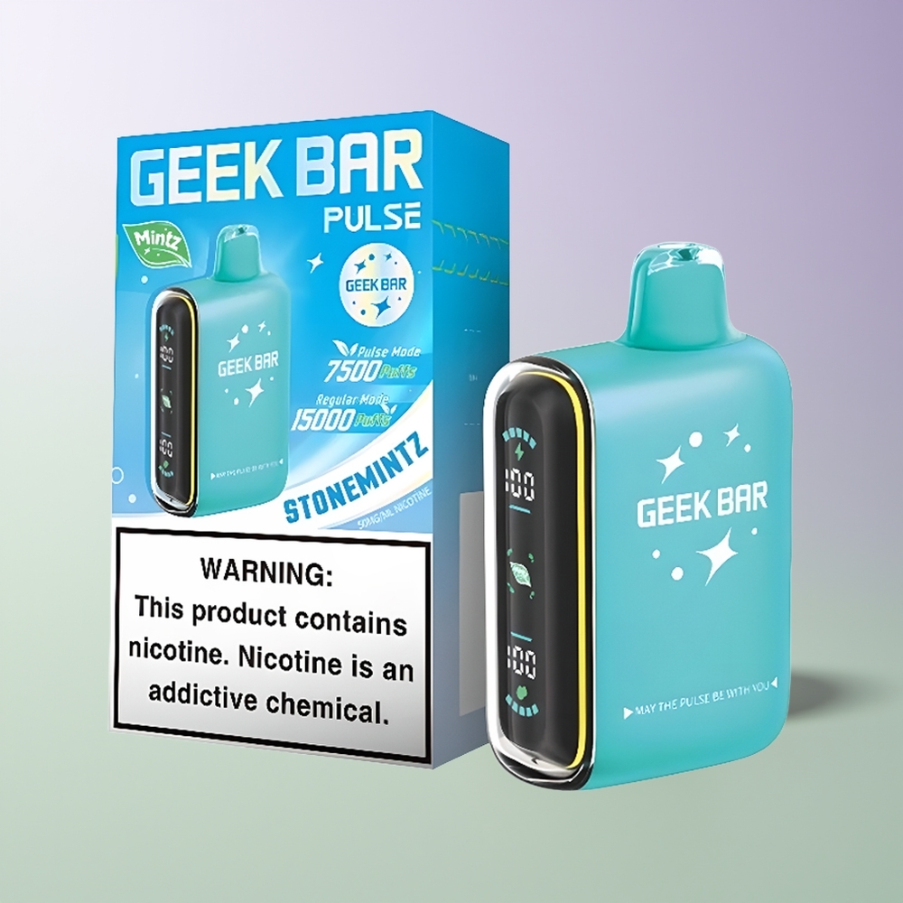 GEEK BAR Pulse 15000 Pūkų Vienkartinės Elektroninės Cigaretės Mėtos Leidimas