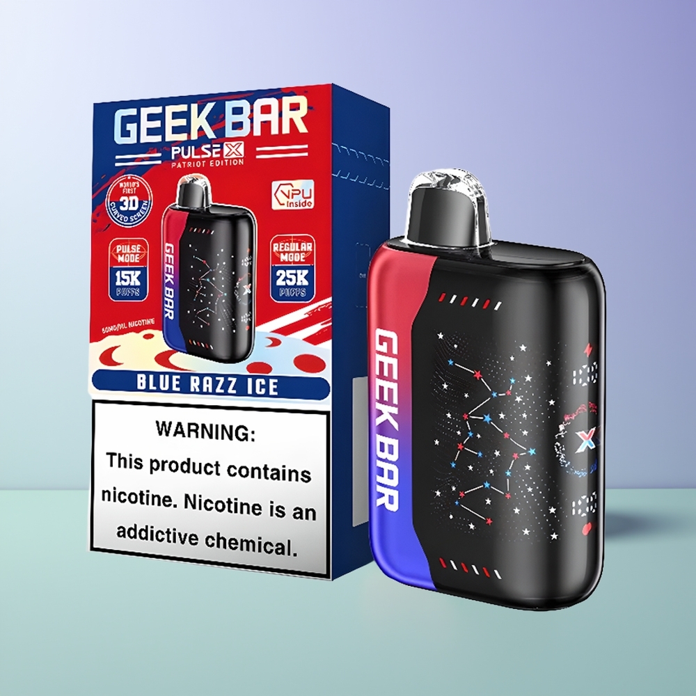 GEEK BAR Pulse X 25000 Pūsų Vienkartinės Elektroninės Cigaretės Patriot Leidimas