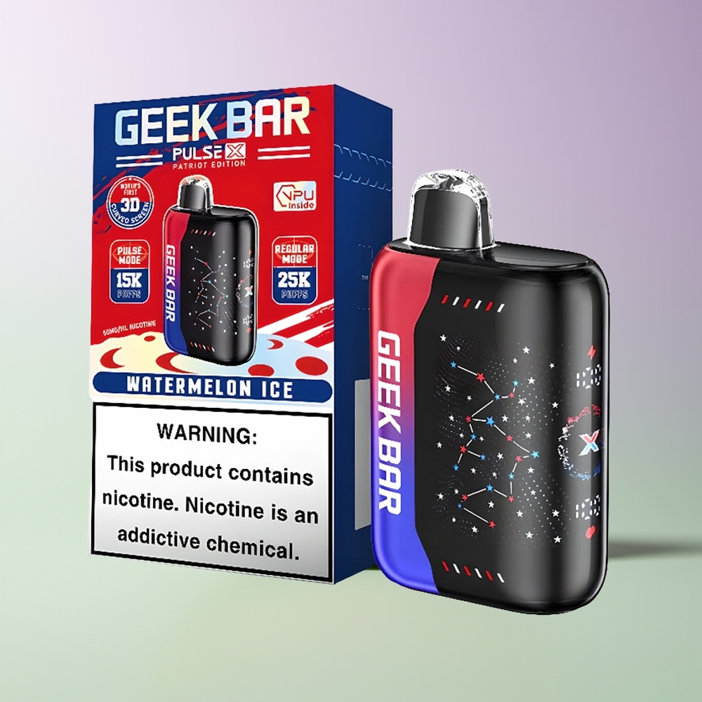 GEEK BAR Pulse X 25000 Pūsų Vienkartinės Elektroninės Cigaretės Patriot Leidimas