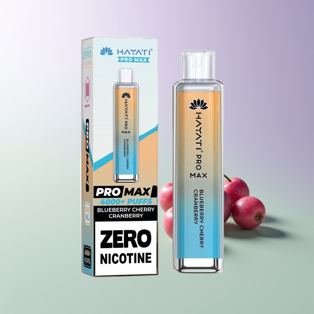 Hayati Pro Max 4000 Puffs 5 Nikotino Mėlynės Vyšnios Spanguolės