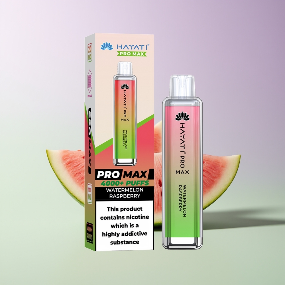 Hayati Pro Max 4000 Puffs Vienkartinės Elektroninės Cigaretės Arbūzas Avietė su 1400mAh