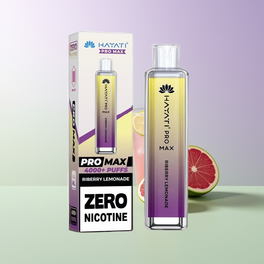 Hayati Pro Max 4000 Puffs Vienkartinės Elektroninės Cigaretės Riberinė Limonada