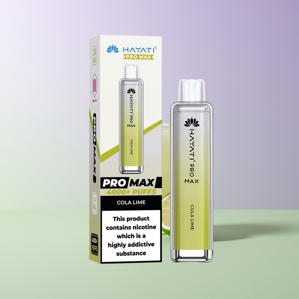 Hayati Pro Max 4000 Puffų Vienkartinės Elektroninės Cigaretės Kolos Citrinos