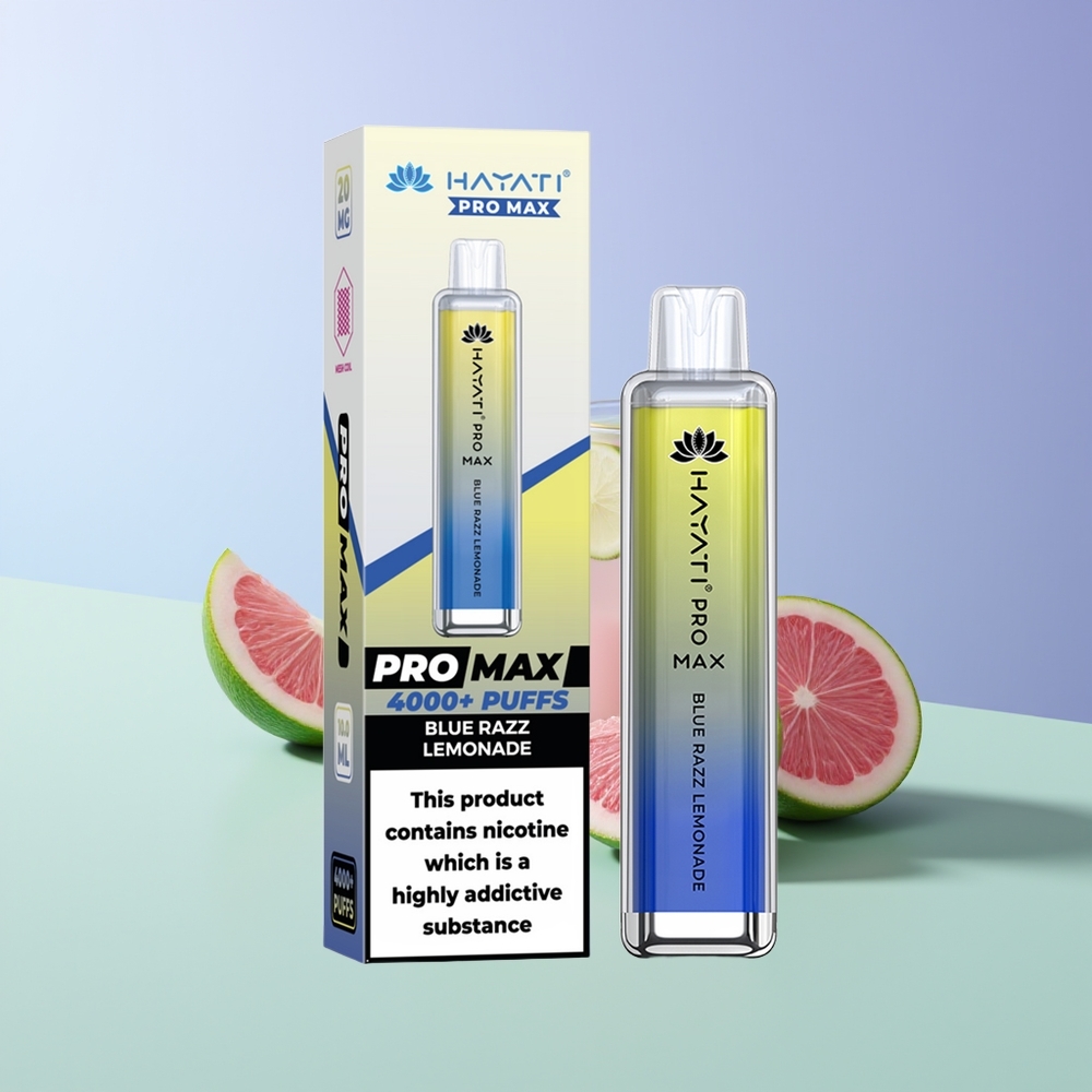 Hayati Pro Max 4000 Pūkštelių Mėlynų Avietų Limonadas