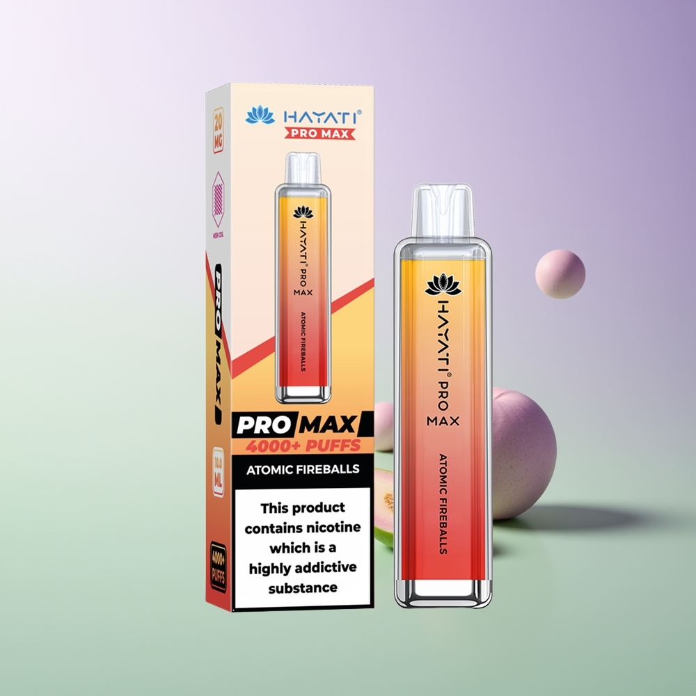 Hayati Pro Max 4000 Pūkų Vienkartinės Elektroninės Cigaretės Atominiai Ugnies Gniūžtės