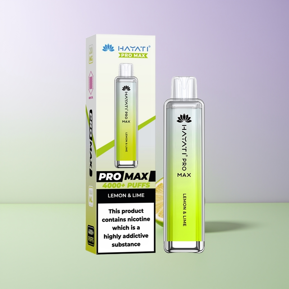 Hayati Pro Max 4000 Pūkų Vienkartinės Elektroninės Cigaretės Citrina ir Žalioji Rūgštelė
