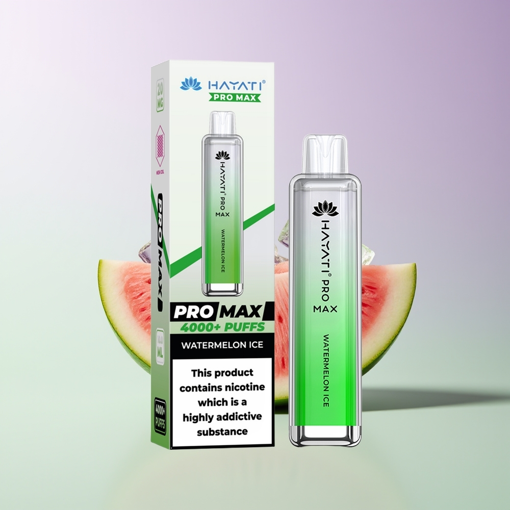 Hayati Pro Max 4000 Pūsų Vienkartinės Elektroninės Cigaretės Arbūzo Ledas su 5 Nikotino