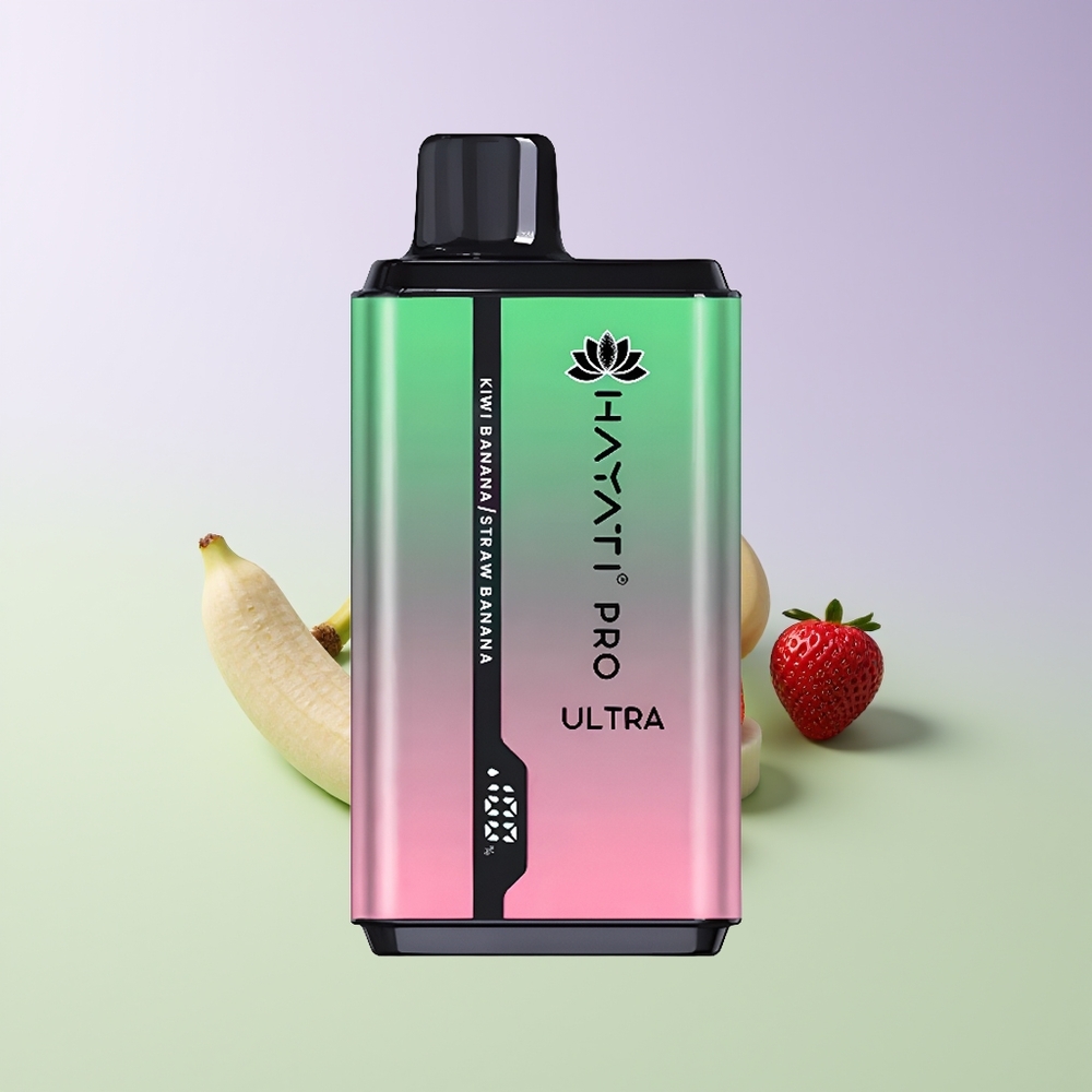 Hayati Pro Ultra 15000 Pufų Vienkartinės Elektroninės Cigaretės Kiwi Bananas Braškė Bananas
