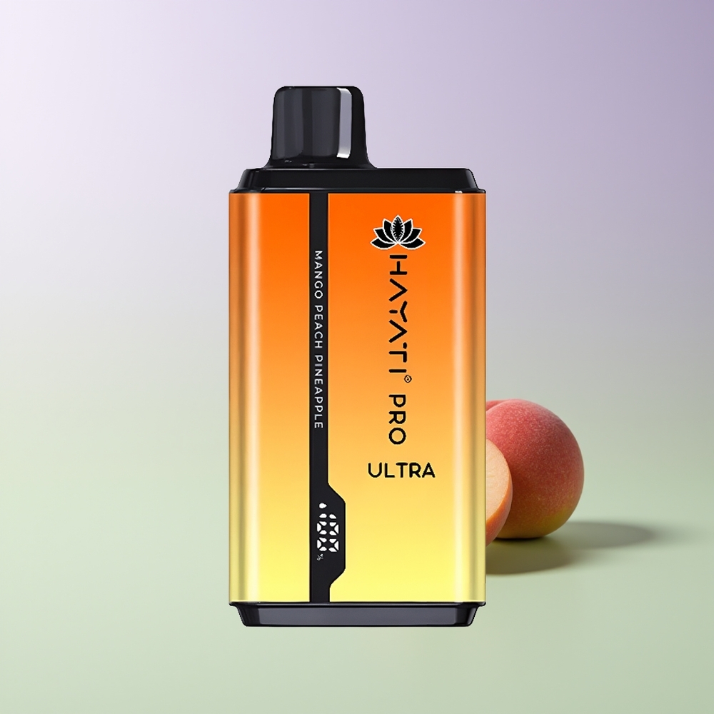 Hayati Pro Ultra 15000 Pūkų Vienkartinis Garinimas Mango Persikas Ananasas