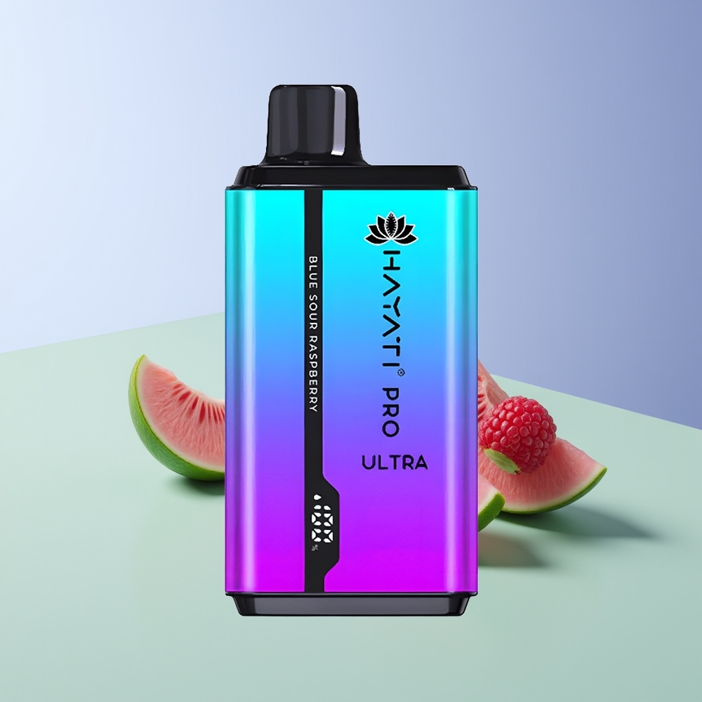 Hayati Pro Ultra 15000 Pūkų Vienkartinis Vapas Mėlyna Rūgščioji Avietė