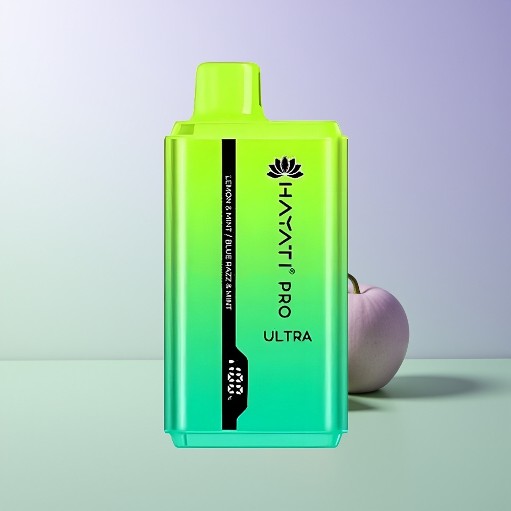 Hayati Pro Ultra 15000 Pūkų Vienkartinės Elektroninės Cigaretės Citrina  Mėta Mėlyna Uogienė  Mėta