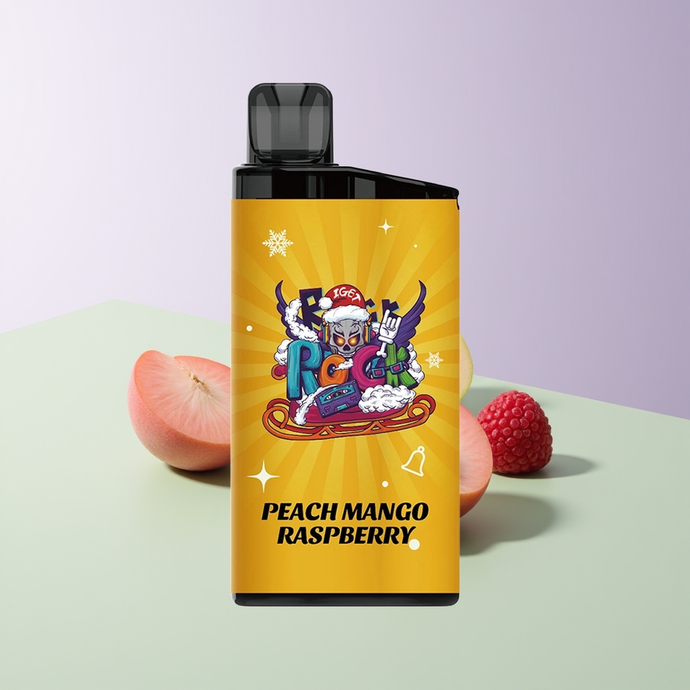 IGET Bar 3500 Pūkų Vienkartinė Vapė Persikas Manguo Avietė