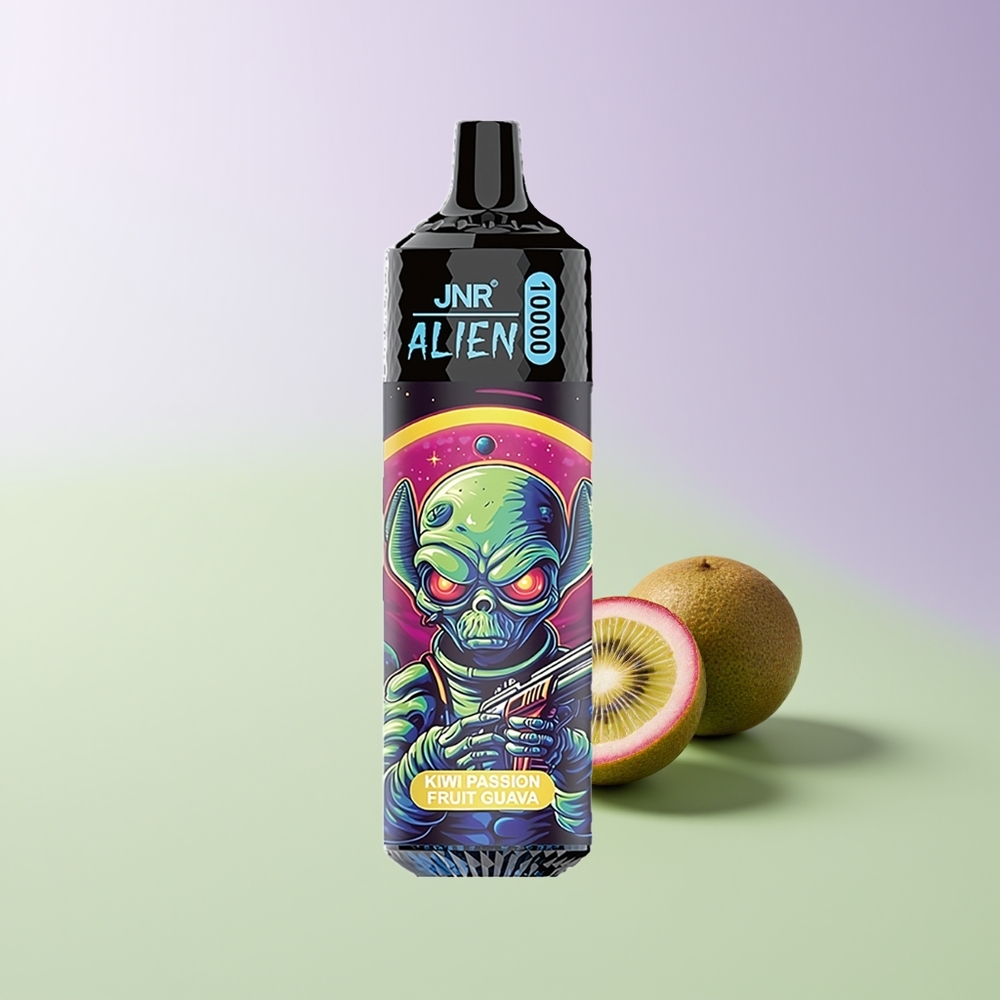 JNR Alien 10000 LED Kiwi Passion Fruit Guava Lietuviškai