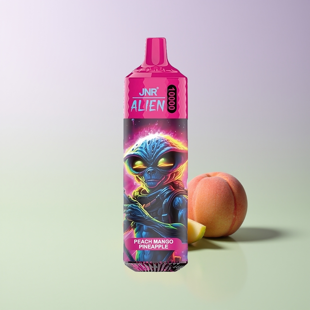 JNR Alien 10000 Pufų LED (RGB) Vienkartinės Elektroninės Cigaretės Persikas Mango Ananasas