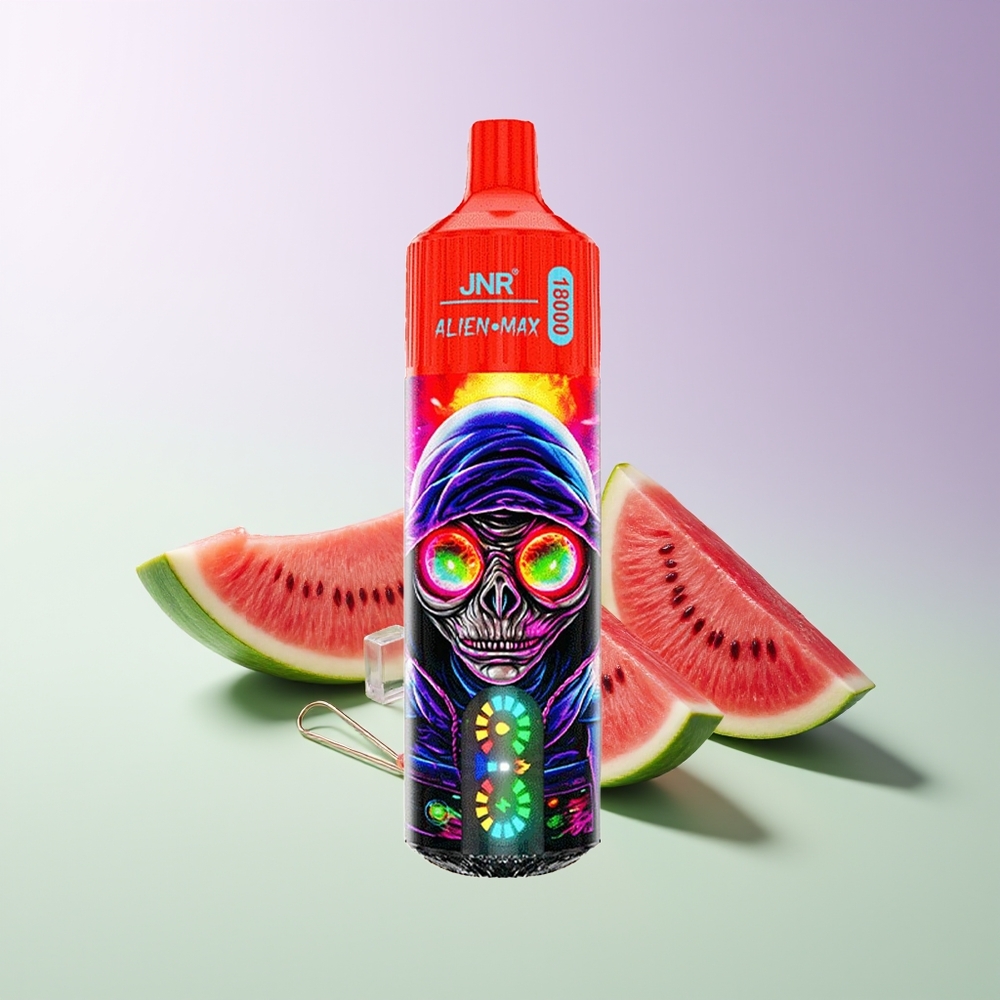 JNR Alien Max 18000 Puffs Dvigubas Sergančiuoju Avietės Arbūzo Ledas
