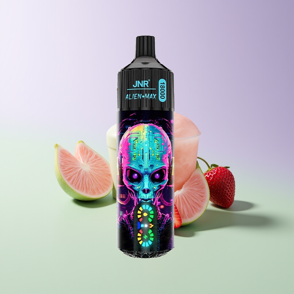JNR Alien Max 18000 Pufų Vienkartinės Elektroninės Cigaretės Braškės Hubba Bubba