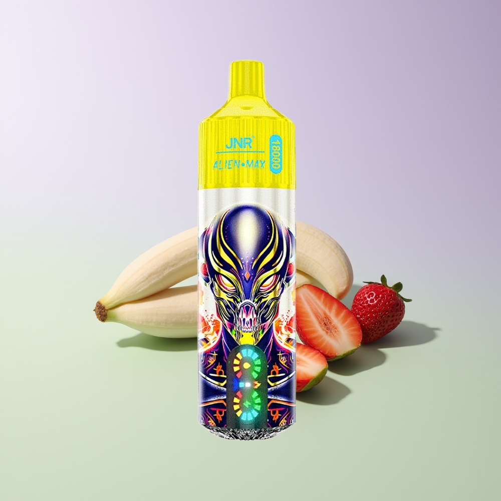 JNR Alien Max 18000 Pūkų Dvynių Serdis Braškių Bananų